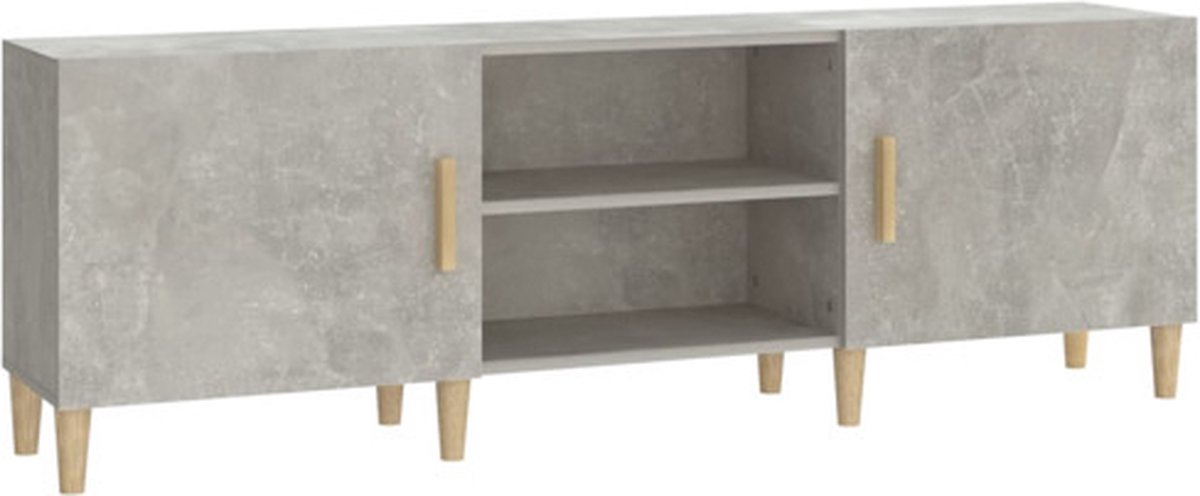 vidaXL - Tv-meubel - 150x30x50 - cm - bewerkt - hout - betongrijs