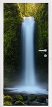 Deursticker Jungle - Waterval - Natuur - 90x205 cm - Deurposter