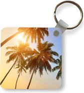 Sleutelhanger - Uitdeelcadeautjes - Palmboom - Zon - Zomer - Tropical - Plastic