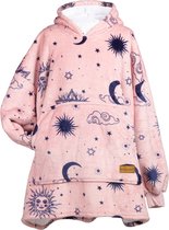 Vitapur Hoodie Deken - Plaid - Snuggle hoodie - Hoodie deken - Fleece Deken - Snuggie - Deken - Cadeau - Roze wolken