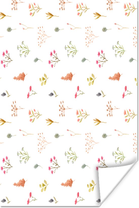 Affiche Fleurs - Pastel - Motif - 40x60 cm