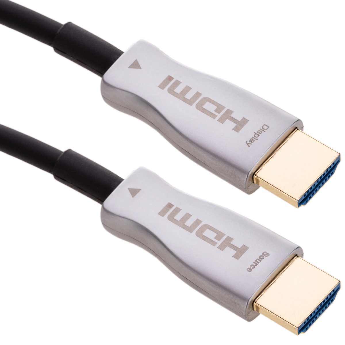 BeMatik - Videokabel HDMI 2.0 mannelijk Ultra HD 4K actief door 15m glasvezel