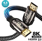 Câble HDMI DINTO® 2.1 | Câble HDMI 4K Ultra HD + 8K Ultra HD | Plaqué or | 48 GBPS | 4,5 mètres | HDMI vers HDMI | HDMI |