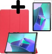 Hoes Geschikt voor Lenovo Tab P11 Pro Hoes Luxe Hoesje Case Met Uitsparing Geschikt voor Lenovo Pen Met Screenprotector - Hoesje Geschikt voor Lenovo Tab P11 Pro Hoes Cover - Rood