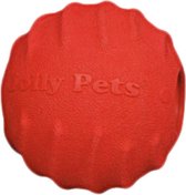 Jolly Pets Jolly Tuff Tosser - Ø 7.5 cm – Beloningsspeelgoed – Reinigt het gebit – Kauwbestendig – Eenvoudig te reinigen – Rubber – Rood