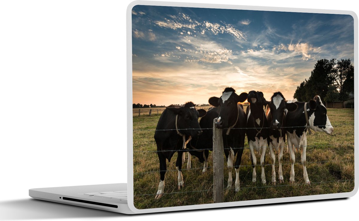Laptop sticker - 13.3 inch - Dieren - Koe - Koeien - 31x22,5cm - Laptopstickers - Laptop skin - Cover