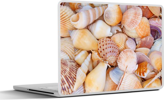 Autocollant pour ordinateur portable - 11,6 pouces - Coquillages - Plage - Été - Oranje - 30x21cm - Autocollants pour ordinateur portable - Peau pour ordinateur portable - Couverture