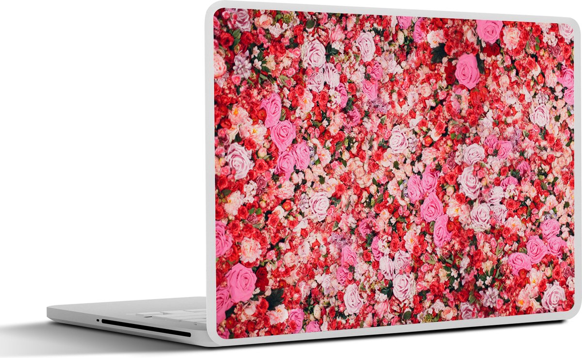 Laptop sticker - 15.6 inch - Bloemen - Kleuren - Rozen - 36x27,5cm - Laptopstickers - Laptop skin - Cover