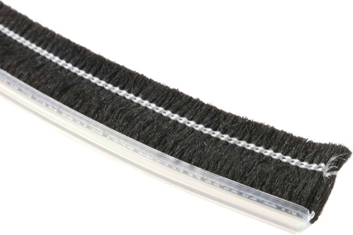 Henderson BS10B vouwdeurbeslag Securefold rail afdichting borstel zwart per meter C51.00460