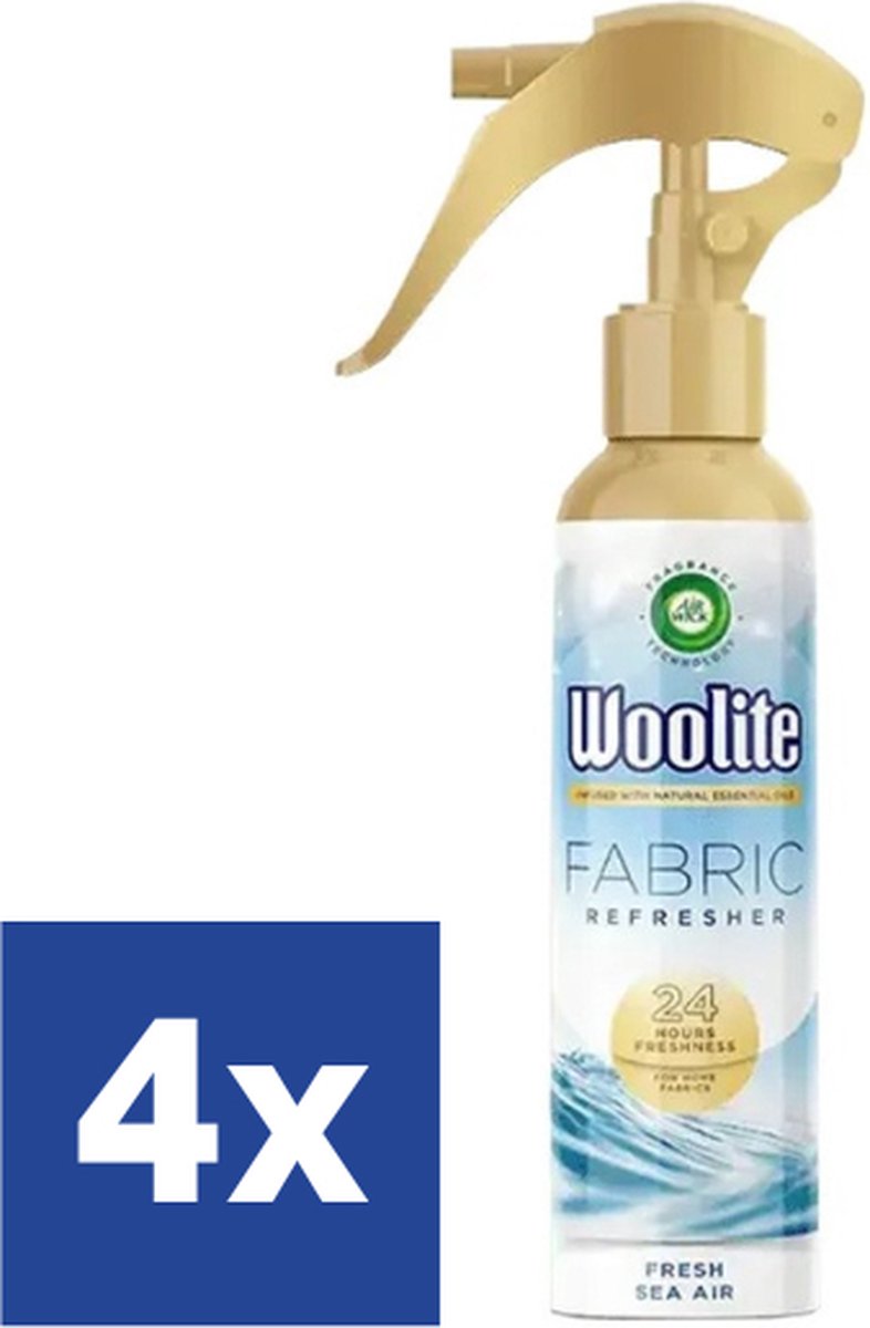 Air Wick Woolite Fresh sea air Textielverfrisser - 4 x 300 ml