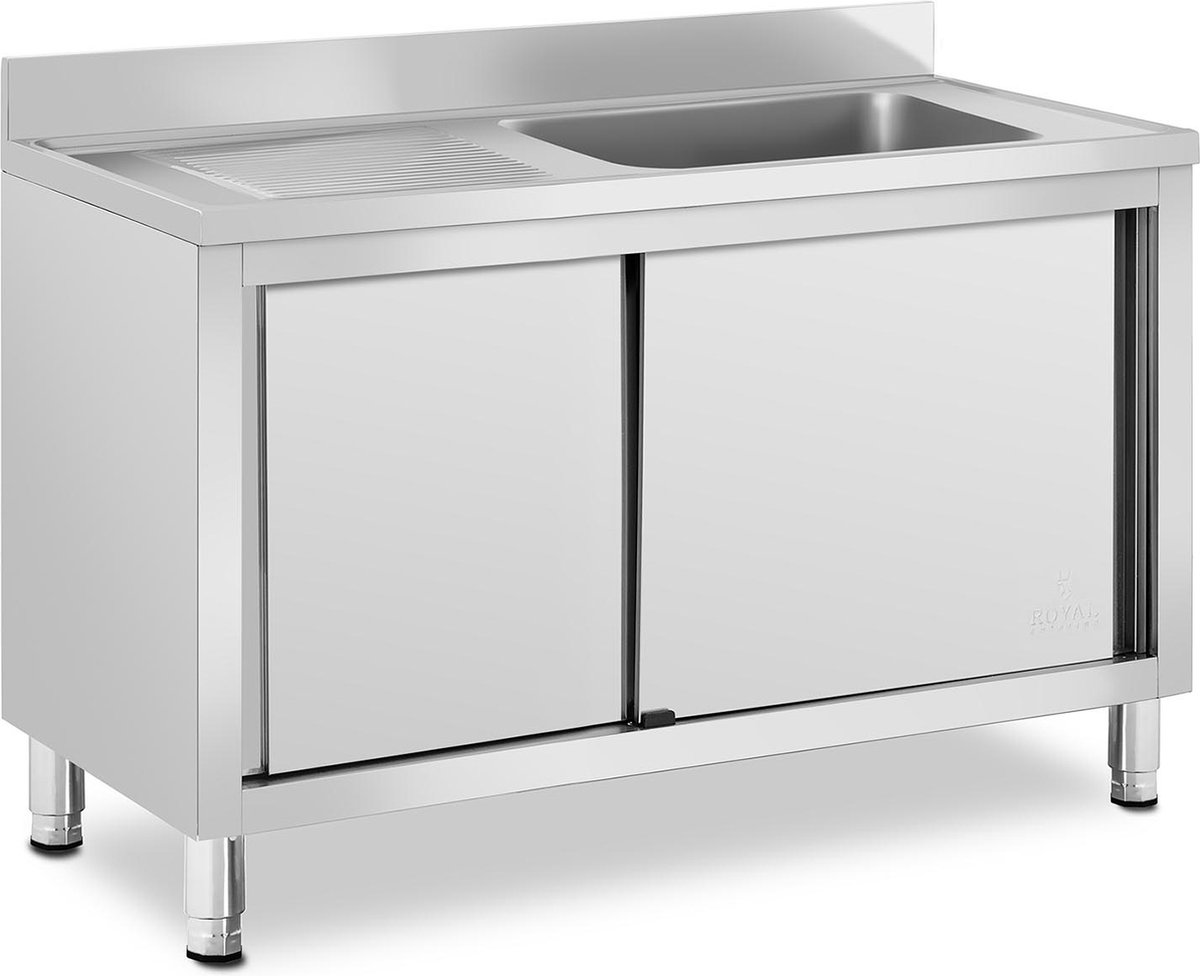 Royal Catering Wastafel kast - 1 Basin - Royal Catering - roestvrij staal - 500 x 400 x 260 mm