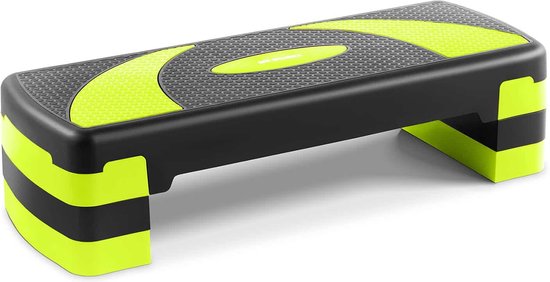 Gymrex Fitness Step - in hoogte verstelbaar - 100 kg - zwart / geel