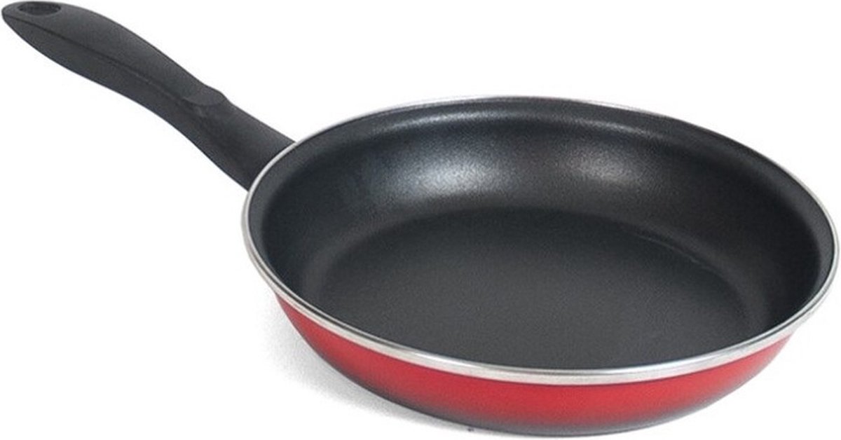 Aluminium professionele rode koekenpan Merida met anti-aanbak laag 24 cm - Hapjespannen