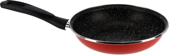 MAGEFESA Glazen koekenpan van geëmailleerd staal, 24 cm, zwart, glas, tweelaagse antiaanbaklaag, geschikt voor alle warmtebronnen, speciaal inductie, 50% energiebesparing