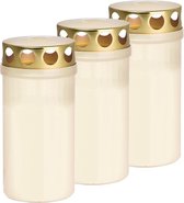 Herdenkingskaarsen - Set van 6 Witte Grafkaarsen