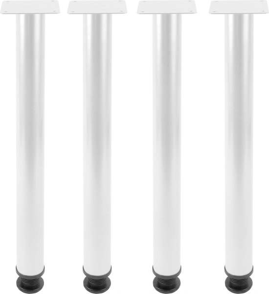 PrimeMatik IO002 VCES Ronde Poten Voor Tafel En Meubels, Van Zwart Staal 10 Cm Pak 4 Io002 3249311382