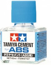 Tamiya 87137 Ciment ABS avec Pinceau - Colle - Pot - 40ml Colle