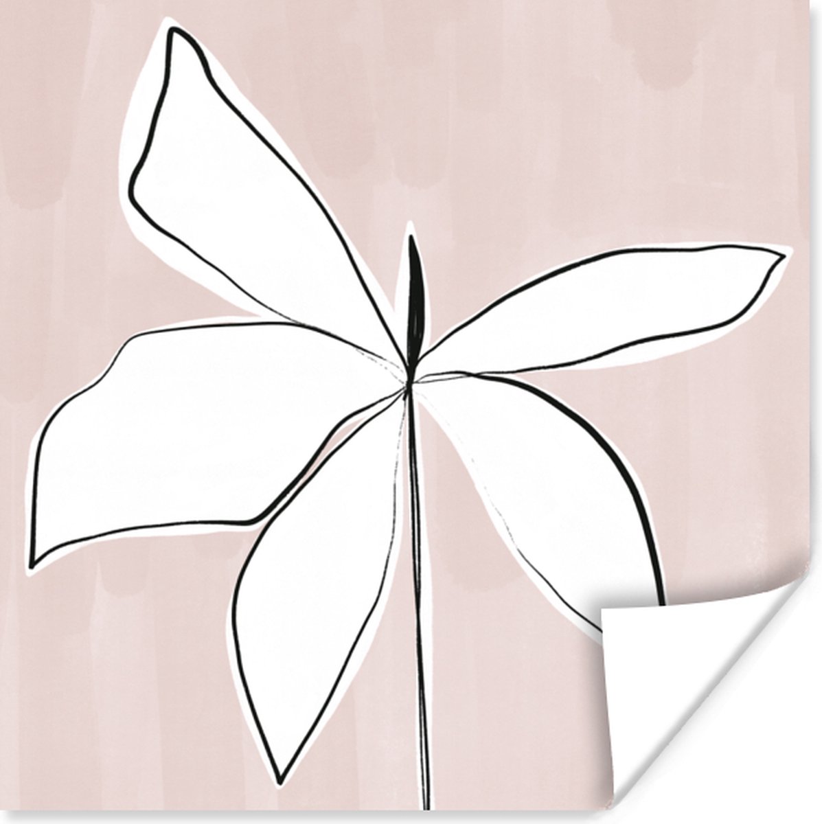 Poster Bloem - Abstract - Pastel - 50x50 cm