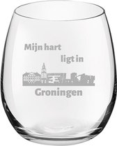 Gegraveerde Drinkglas 39cl Groningen