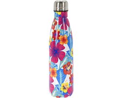 Foto: Excellent houseware isoleerkan isolatiekan rvs 500 ml gekleurde bloemen print