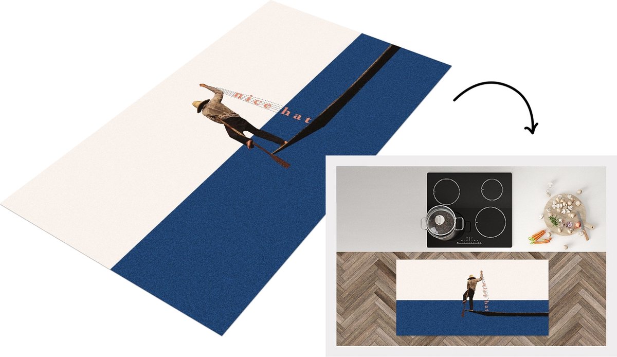 KitchenYeah Keukenloper - Loper keuken - Vrouw - Complimenten - Abstract - Keukenloper vinyl multicolor, foto 4