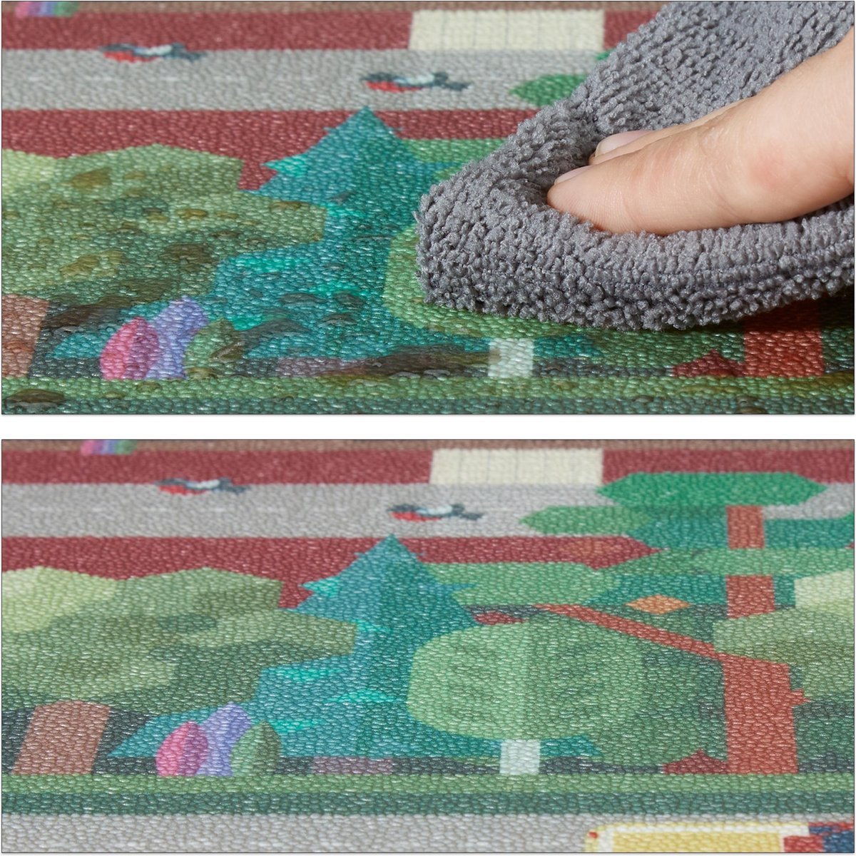 COSYLAND Opvouwbare kindermat - Pummelbär autostad - 150 x 180 x 1 cm