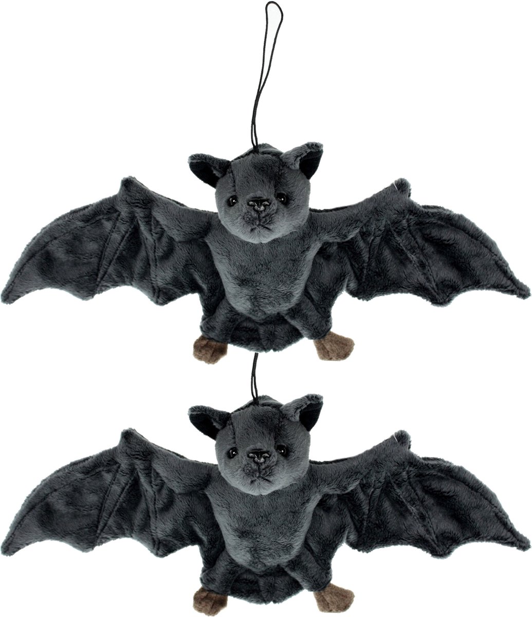 Kleine vleermuis pluche, Kawaii zwart witte vleermuis knuffels engel duivel speelgoed for meisjes jongens verjaardag Halloween (Color : White