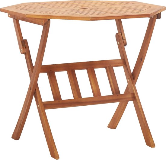 vidaXL Tuintafel inklapbaar 70x75 cm massief acaciahout