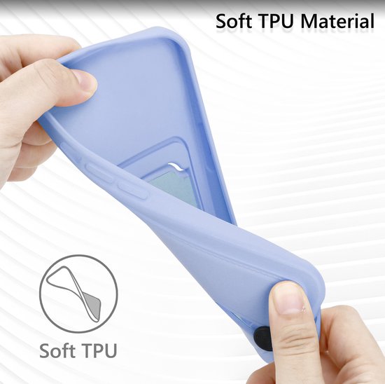 Coverzs adapté pour Apple iPhone 13 Pro étui porte-cartes avec curseur - violet