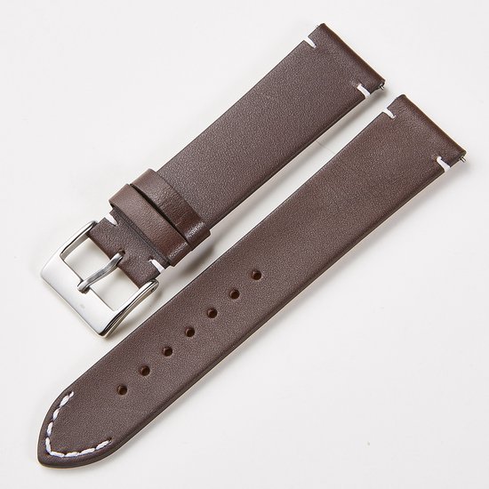 SmartphoneClip® Horlogeband - Leer Luxe - 20mm - Bruin - Horlogebandjes