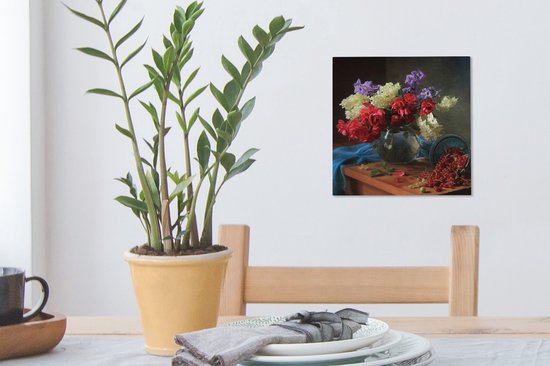 Toiles Peintures - Couleurs - Fruits - Nature Morte - 20x20 cm - Décoration murale