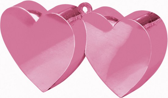 Ballon gewicht - Dubbele hart 170 gram (paars/roze)
