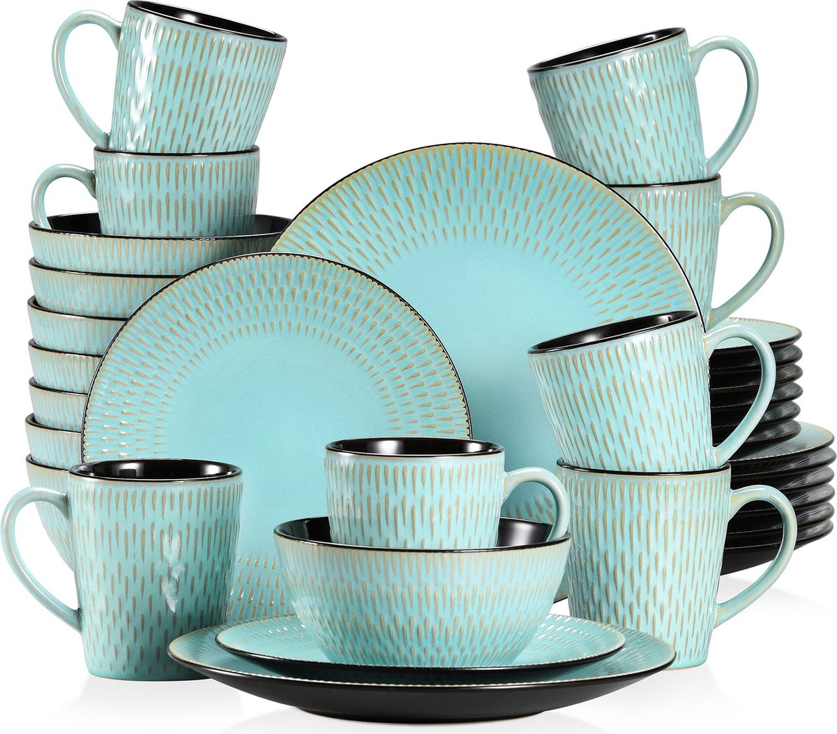 Serviesset 24-delig Laguna Blue Grey | Cosy&Trendy - Kookwinkel Kitchen&More