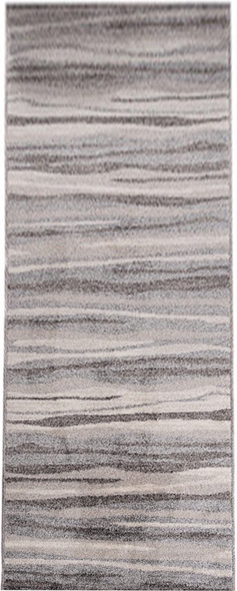 Tapiso Sari Carpet Runner Grijs Beige Moderne Salon Couloir Chambre Taille - 70x350