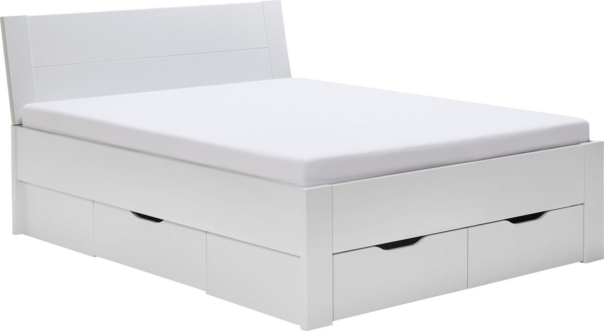 Beddenreus Basic Bed Space met hoofdbord en opbergladen - 160 x 200 cm - wit