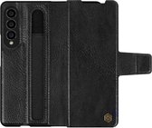 Nillkin Aoge Kunstleer Book Case Hoesje Geschikt voor Samsung Galaxy Z Fold 4 Zwart