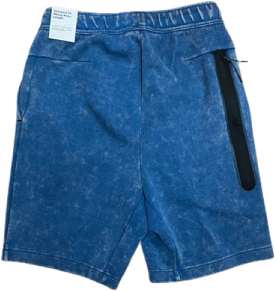 nike tech korte broek blauw