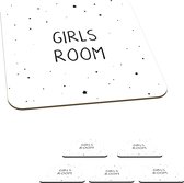 Onderzetters voor glazen - Quotes - Girls room - Meisjes - Kind - Spreuken - 10x10 cm - Glasonderzetters - 6 stuks