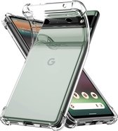 Casemania Hoesje Geschikt voor Google Pixel 6A Transparant - Anti Shock Hybrid Back Cover
