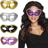 Boland - Oogmasker Gabriella assorti - Volwassenen - Showgirl - Glamour - Carnaval accessoire - Venetiaans masker