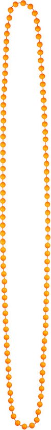 Oranje parelketting met kleine kraaltjes.
