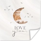 Poster voor kinderen - Wanddecoratie kinderkamer - Poster kids - Quotes - Spreuken - Kinderen - Love you - Jongetjes - Meisjes - Kids - 50x50 cm