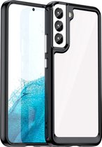 Mobigear Hoesje geschikt voor Samsung Galaxy S23 Plus Telefoonhoesje Hardcase | Mobigear Crystal Backcover | Galaxy S23 Plus Case | Back Cover - Transparant / Zwart