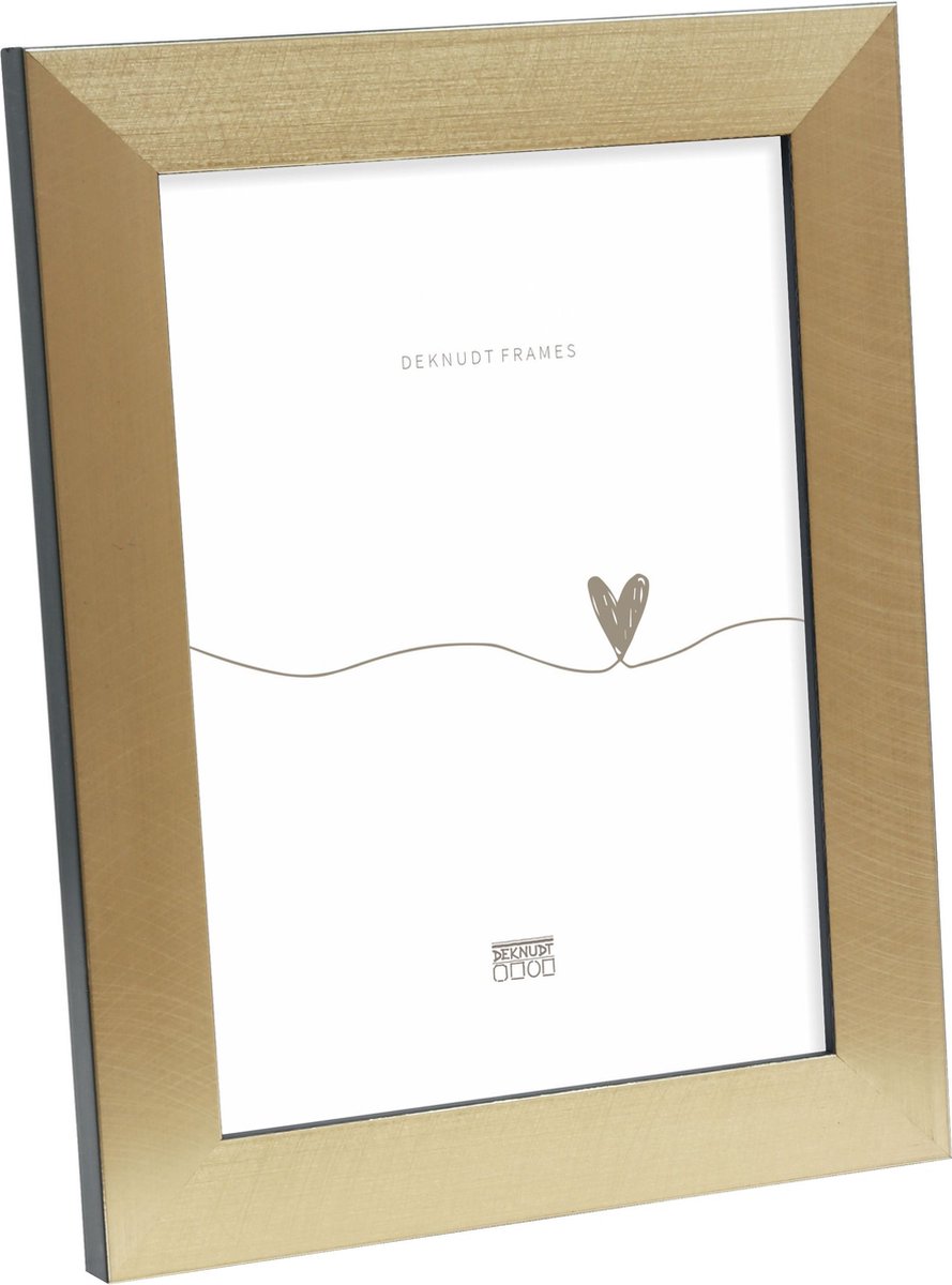 Deknudt Frames fotolijst S47BB2 - goud - zwarte boord - foto 20x28 cm