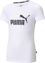 PUMA ESS Logo Tee G Meisjes T-shirt - Wit - Maat 128