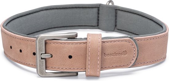 Beeztees Balacron Ax – Honden Halsband – Kunstleer – Roze – Nekomvang van-tot x breedte: 47-57 cm x 30 mm