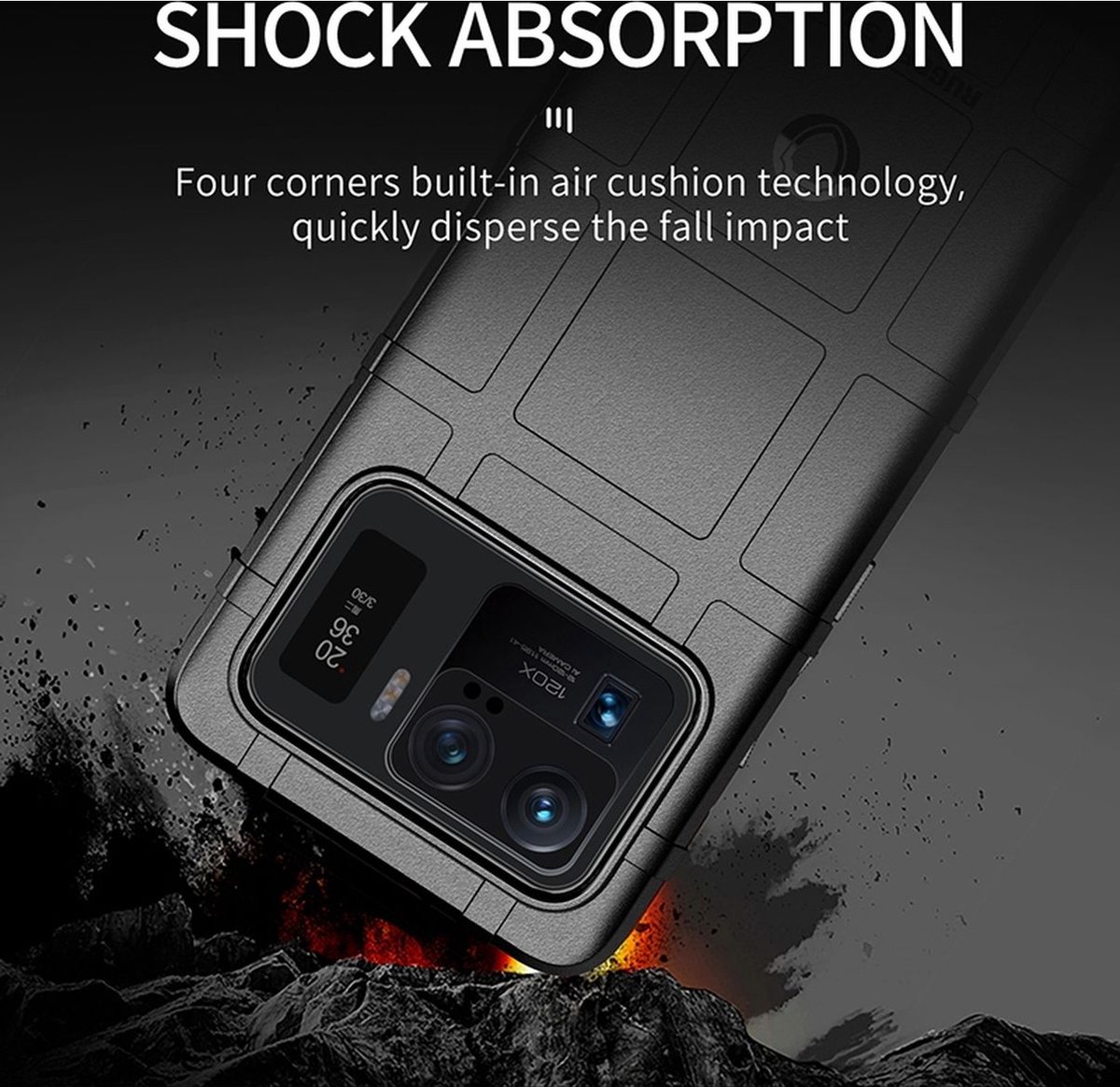 Mobigear Hoesje geschikt voor Xiaomi Mi 11 Ultra Telefoonhoesje Flexibel TPU | Mobigear Rugged Shield Backcover Shockproof | Schokbestendig Mi 11 Ultra Telefoonhoesje | Anti Shock Proof - Blauw