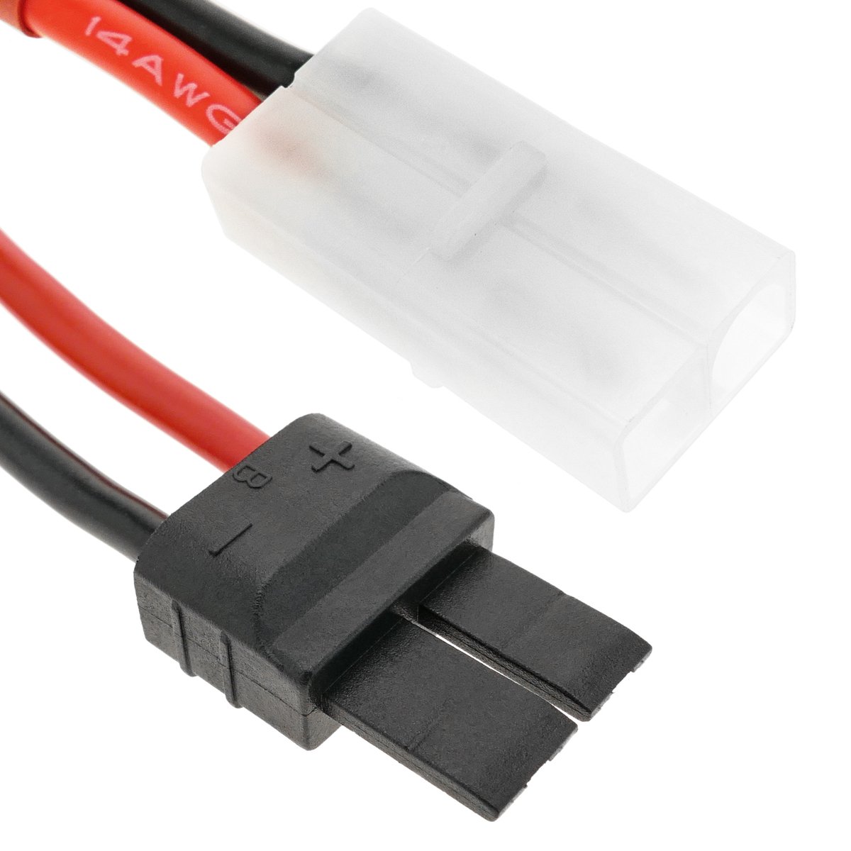 BeMatik - Kabel TRAXXAS # 1 mannelijk naar TAMIYA # 1 vrouwelijk 6cm 14AWG Belasting en voeding