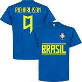 Brazilië Richarlison 9 Team T-Shirt - Blauw - Kinderen - 140