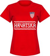 Kroatië Team T-Shirt - Rood - Dames - S